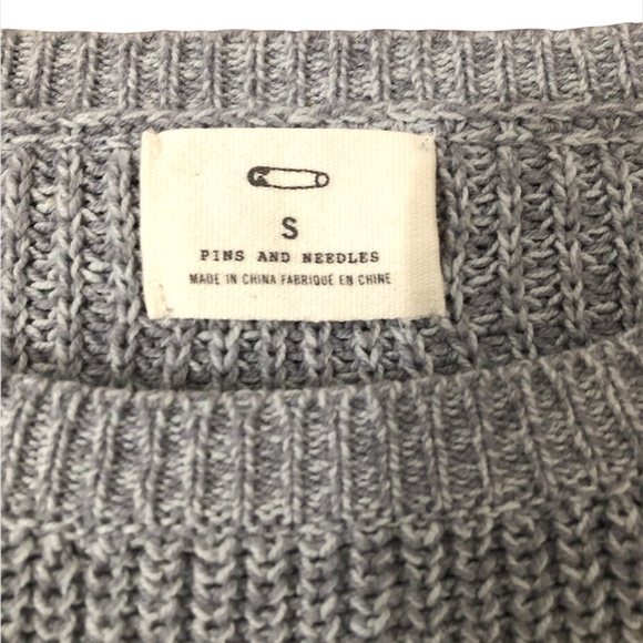 URBAN OUTFITTERS PINS & NEEDLES Sweater Women's Size Small Gray Pullover - Picture 5 of 10